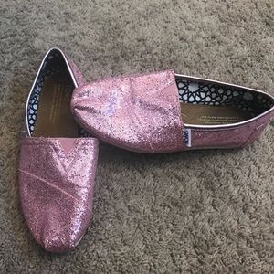 Pink sequin TOMS